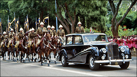 Zimbabwe Independence parade in Bulawayo, 18 April 1980