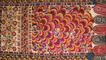 Rug with very detailed embroidery work