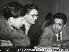 A young Ahmed (pictured on the right)