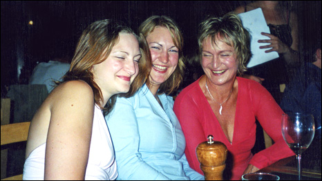 Jenny, Lizzie and mum Julie Nicholson