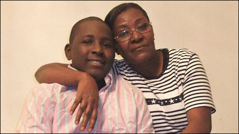 Hans with his mum