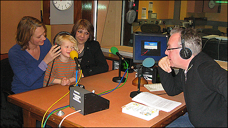 May Witwit and Bee Rowlatt - together now in the Outlook studio, along with Bee's daughter