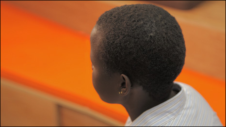 Juliet, former Ugandan child soldier. Juliet talks to school children in London about her experiences. [picture: War Child UK]