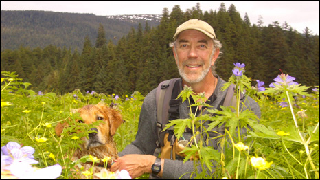 Lynn Schooler and dog