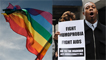 Sexual Minorities Uganda and a coalition of groups protest against the proposed anti-homosexuality bill in Uganda in front of the Ugandan Mission to the United Nations in New York. Photo credit: STAN HONDA/AFP/Getty Images