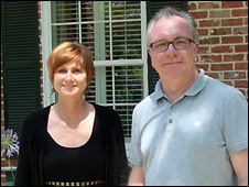 Matthew Bannister with Beacon of Hope founder Denise Thornton.