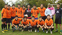 Rasoul Ahmadi and his football team, 'Maiwand'