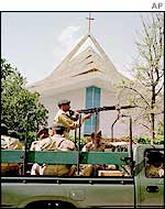 Soldiers guard Islamabad church