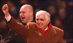 Neil MacNamara and Cardiff City chairman Sam Hammam