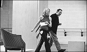 Madonna rehearses at Wyndham's theatre, London
