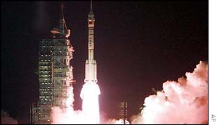 Shenzhou launch aboard Long March rocket, AP