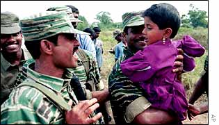 Tamil Tigers with a Tamil child