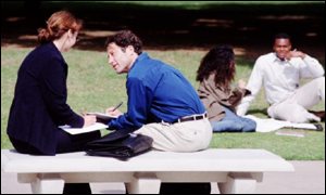 students outside 