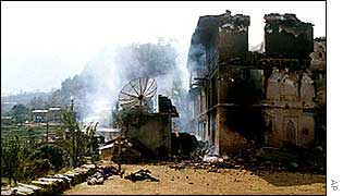 Nepalese police station ruined in Maoist attack