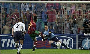 Makukula of Portugal scores from the penalty spot 
