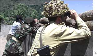 Pakistani soldiers on Kashmir Line of Control