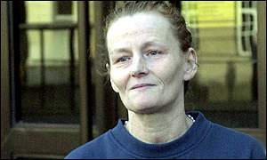 Patricia Amos leaves court after winning her appeal