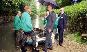 Prince Charles at the Cotswold canals project