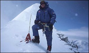 Alan Hinkes at the summit of Annapurna