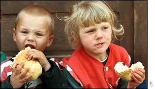 Children eating