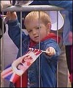 Boy with flag