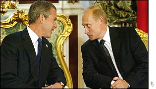 The Russian and US president begin their summit at the Kremlin  