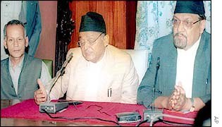 Three ministers resigned from Mr Deuba's cabinet on Thursday