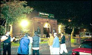 Alvia Mosque in Bolton, at which a 'suspicious' fire broke out 