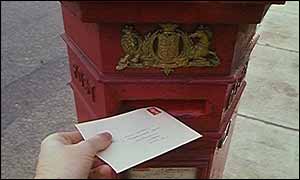 Posting a letter, BBC