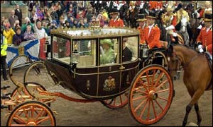 The Queen's carriage on Edinburgh's Royal Mile