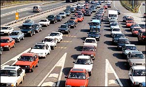 Traffic jam on the M4
