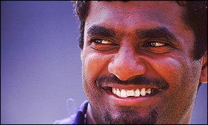 A portrait of Sri Lankan spinner Muttiah Muralitharan