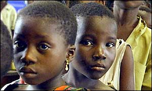Children found on slave ship off the coast of Africa
