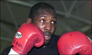 Julius Francis, in training for his fight with Mike Tyson in 2000