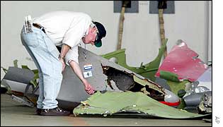 Wreckage from the crash