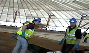 The interior of the Dome during stripping
