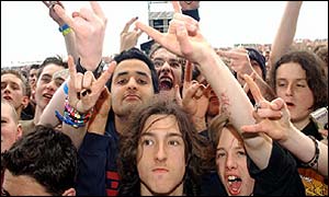 Fans at Ozzfest on Saturday