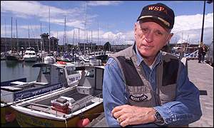 Ric O'Barry at Weymouth harbour