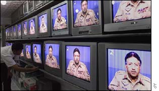 President Pervez Musharraf on television