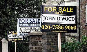 Estate agent 'for sale' signs