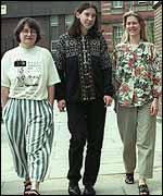 Andrea Needham, Lotta Kronlid and  Joanna Wilson took hammers to a Hawk