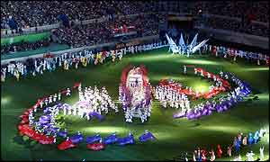 Rehearsal for the opening ceremony in Seoul