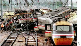 Train which crashed at Southall 1997