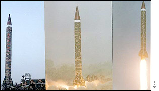 Ghauri missile launch sequence photograph