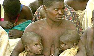 Starving family in Malawi