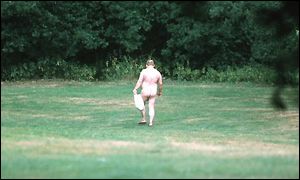 Naturist in a field