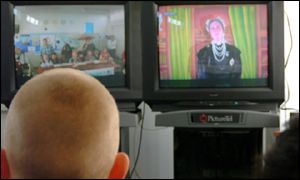 Pupil at Arbour Vale school during video conference 