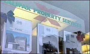 An estate agent's window