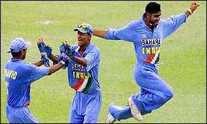 Harbhajan Singh has Brian Lara dismissed