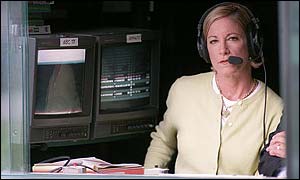 Chris Evert is now just as at home in the commentary box as she was on court at Wimbledon